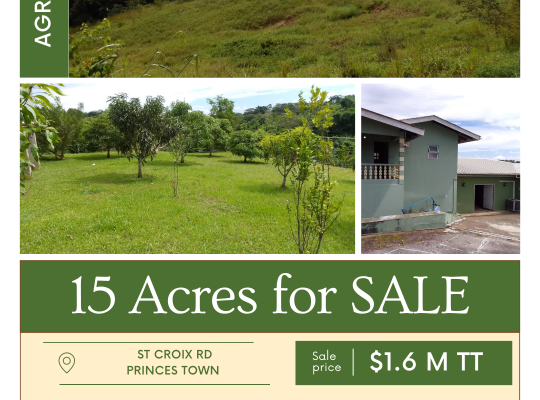 Agri Status Land for SALE – 15 Acres Freehold