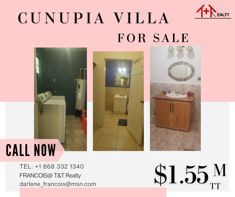 SINGLE LEVEL VILLA – $1.55M – Cunupia