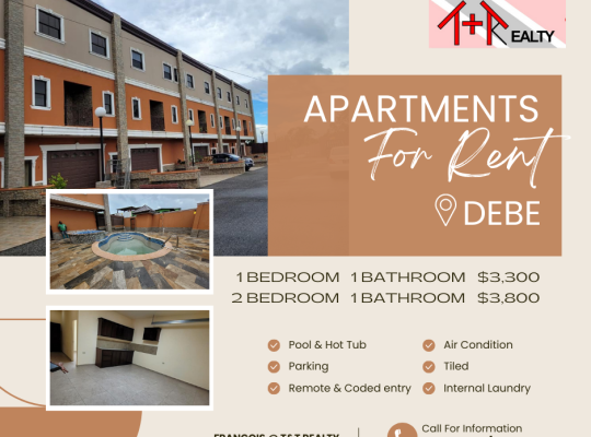 Debe Apartments for rent starts @$3,300